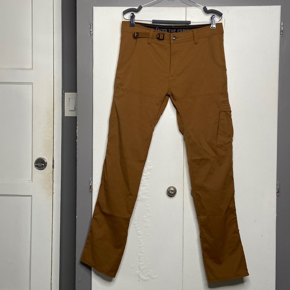 Prana Pants Prana Mens Zion Hiking Cargo Pants 32 X 32 Brown Nylon